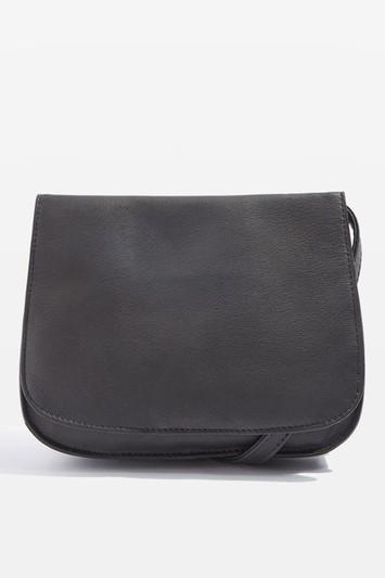 Topshop Leather Double Flap Cross Body Bag
