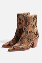 Topshop Harlem Snake Western Boots