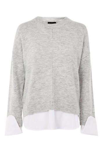 Topshop Super Soft Knitted Hybrid Top