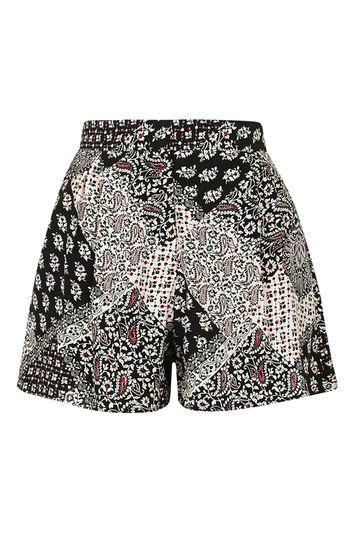 Topshop Petite Scarf Print Shorts