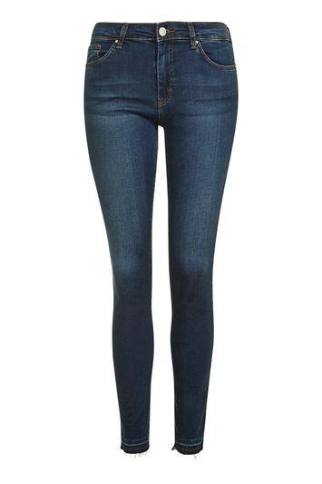 Topshop Moto Let Hem Blue Leigh Jean