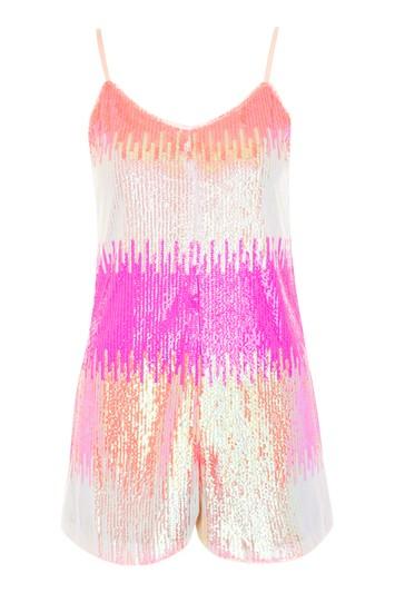 Topshop Sherbert Sequin Romper