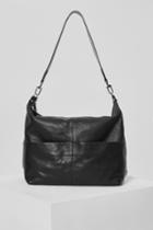 Topshop Premium Leather Top Zip Backpack