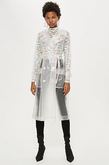 Topshop Vinyl Mac Trench Coat