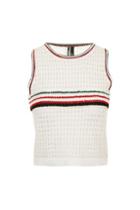 Topshop Stripe Front Crochet Vest