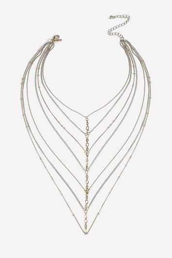 Topshop *ladder Choker Necklace