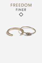 Topshop *freedom Finer Opal Ring Pack