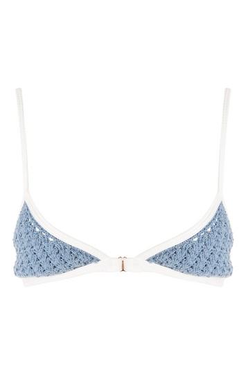 Topshop *olera Crochet Triangle Bikini Top By Flook