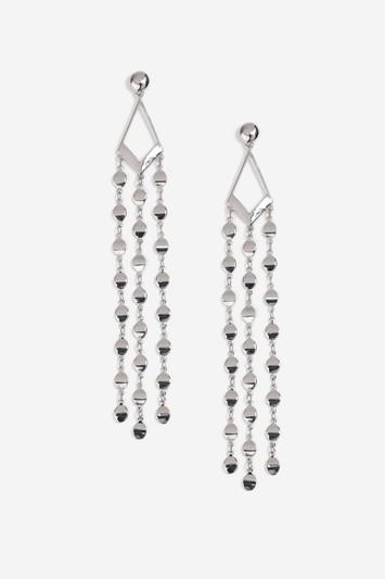 Topshop Curve And Disc Drop Earrings