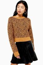 Topshop Micro Animal Cropped Jumper
