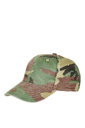 Topshop Structured Camo Cap