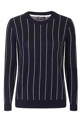 Topshop Pinstripe Knitted Sweat