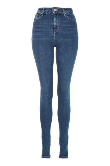 Topshop Tall 36 Back Hem Embroidered Jamie Jeans