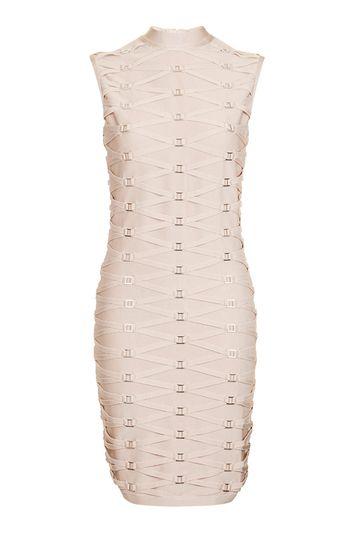 Topshop Petite Tape Bandage Bodycon Dress