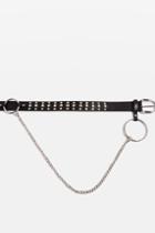 Topshop Double Ring Stud & Chain Belt