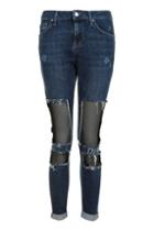 Topshop Moto Mesh Insert Lucas Jeans