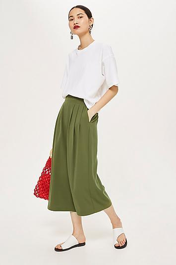 Topshop Petite Floaty High Waist Culottes