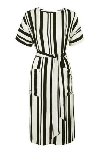 Topshop Patch Pocket Midi Dress