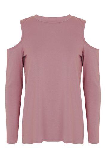 Topshop Relaxed Cold Shoulder Top