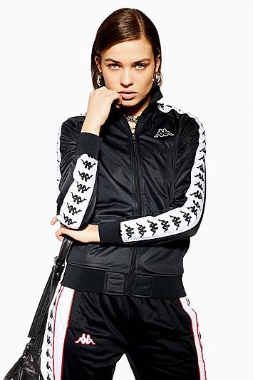 Topshop Taping Track Top By Kappa