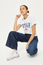 Topshop 'usaf' Cropped T-shirt By Tee & Cake