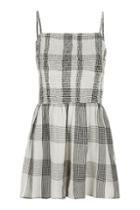 Topshop Strappy Check Playsuit