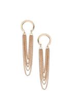 Topshop Cut-out Circle And Chain Earrings
