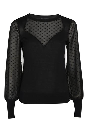 Topshop Sweetheart Chiff Hybrid Jumper