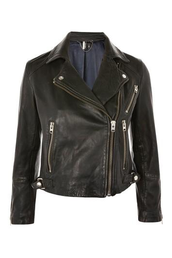 Topshop Petite Daze Washed Biker Jacket