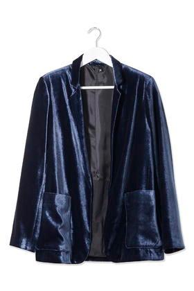 Topshop Relaxed Velvet Blazer By Boutique