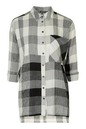 Topshop Mix Crinkle Shirt