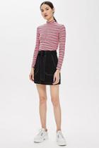 Topshop Tall Belted Denim Skirt