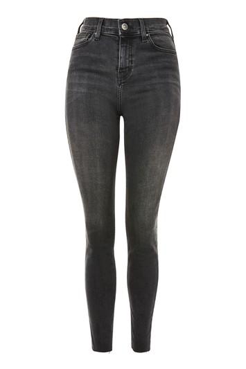 Topshop Moto Washed Raw Hem Jamie Jeans