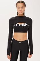 Topshop Long Sleeve Super Cropped Top By Ivy Park