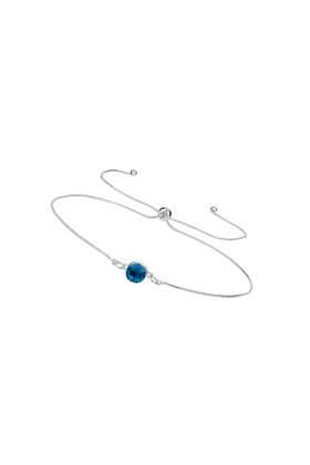 Topshop Blue Faceted Stone Adjustable Bracelet
