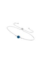 Topshop Blue Faceted Stone Adjustable Bracelet