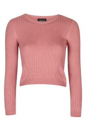 Topshop Wool Mix Crop Top