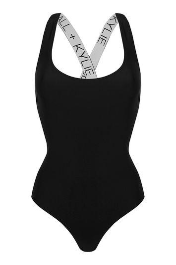 Topshop Tape Detailed Swimsuit By Kendall + Kylie At Topshop