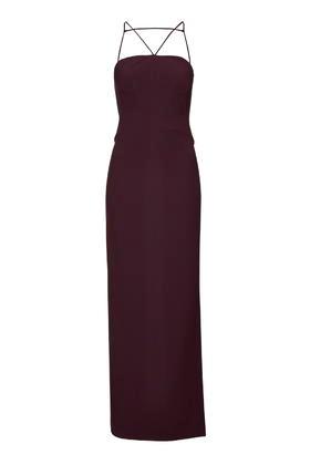 Topshop Column Strappy Maxi Dress