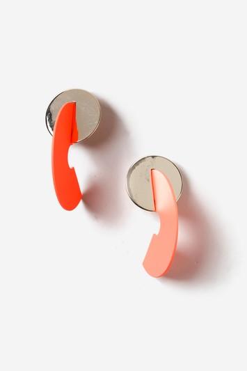 Topshop Neon Curved Earrings