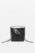 Topshop Sicily Black Asymmetric Hobo Bag
