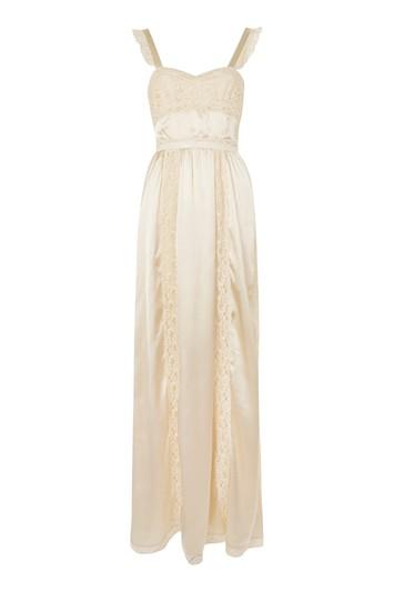 Topshop *satin Lace Maxi Dress
