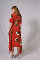 Topshop Silk Poppy Skater Dress By Boutique