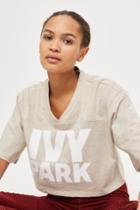 Topshop Cropped V-neck T-shirt