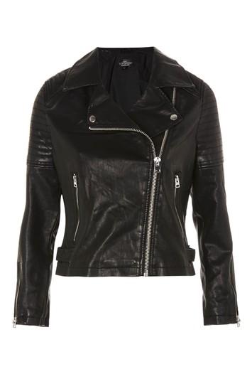 Topshop Petite Blossom Leather Look Jacket