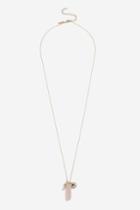 Topshop Aromatherapy Rose Quartz Pendant Necklace