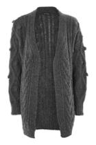 Topshop Cable Bobble Cardigan