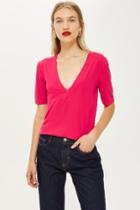 Topshop *deep V-neck T-shirt