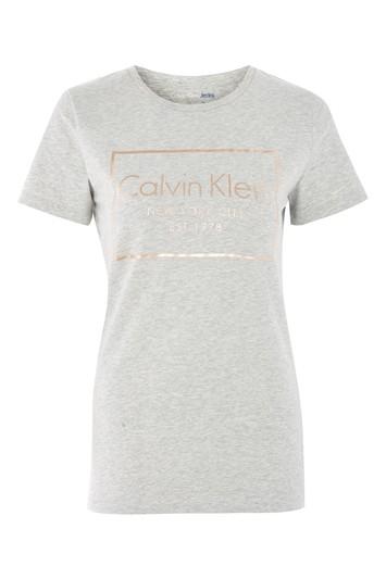 Topshop Foil Box Logo T-shirt By Calvin Klein