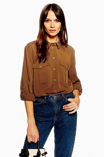 Topshop Utility Double Pocket Shirt